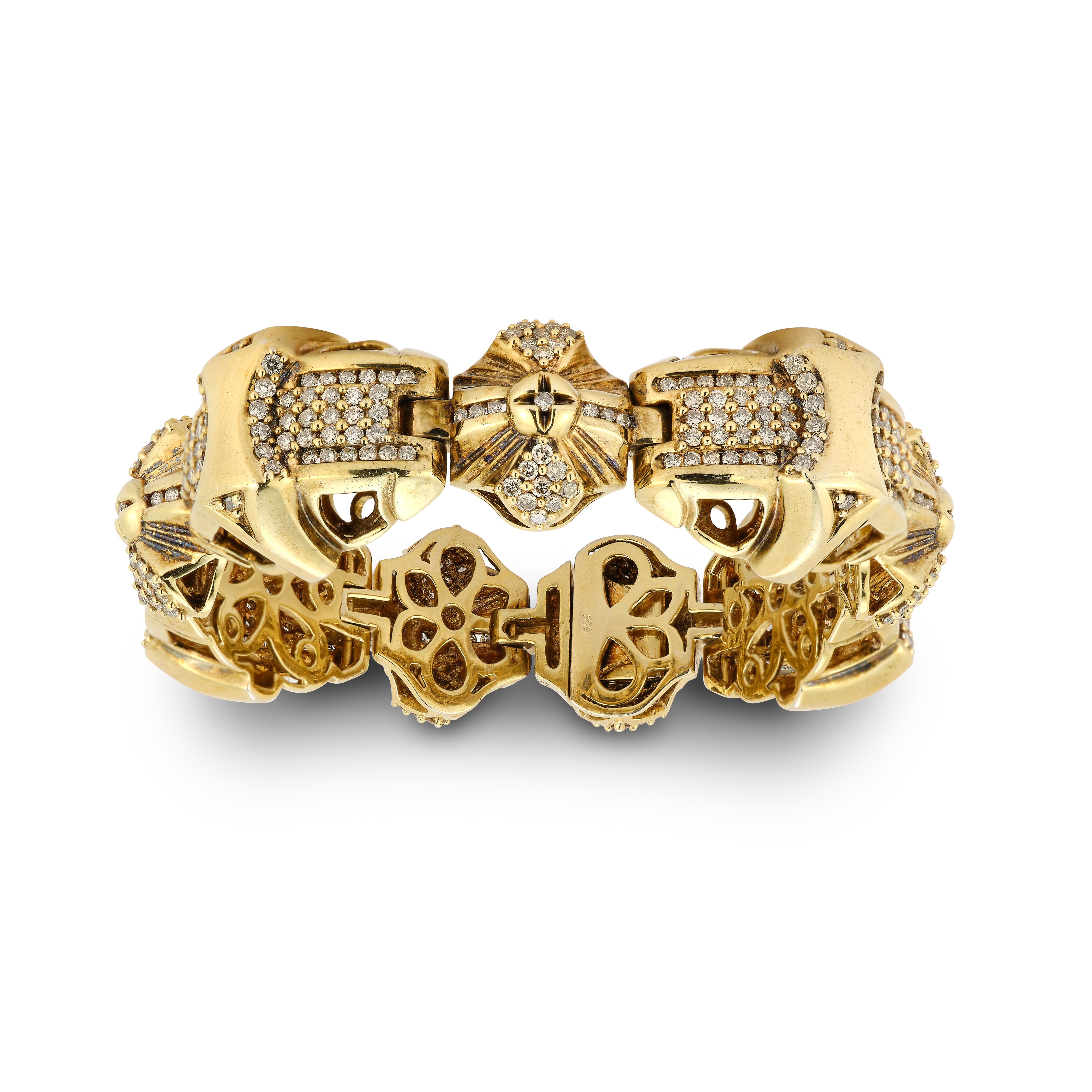 Herren-Armband aus Diamant und Gold im Zustand „Hervorragend“ im Angebot in New York, NY