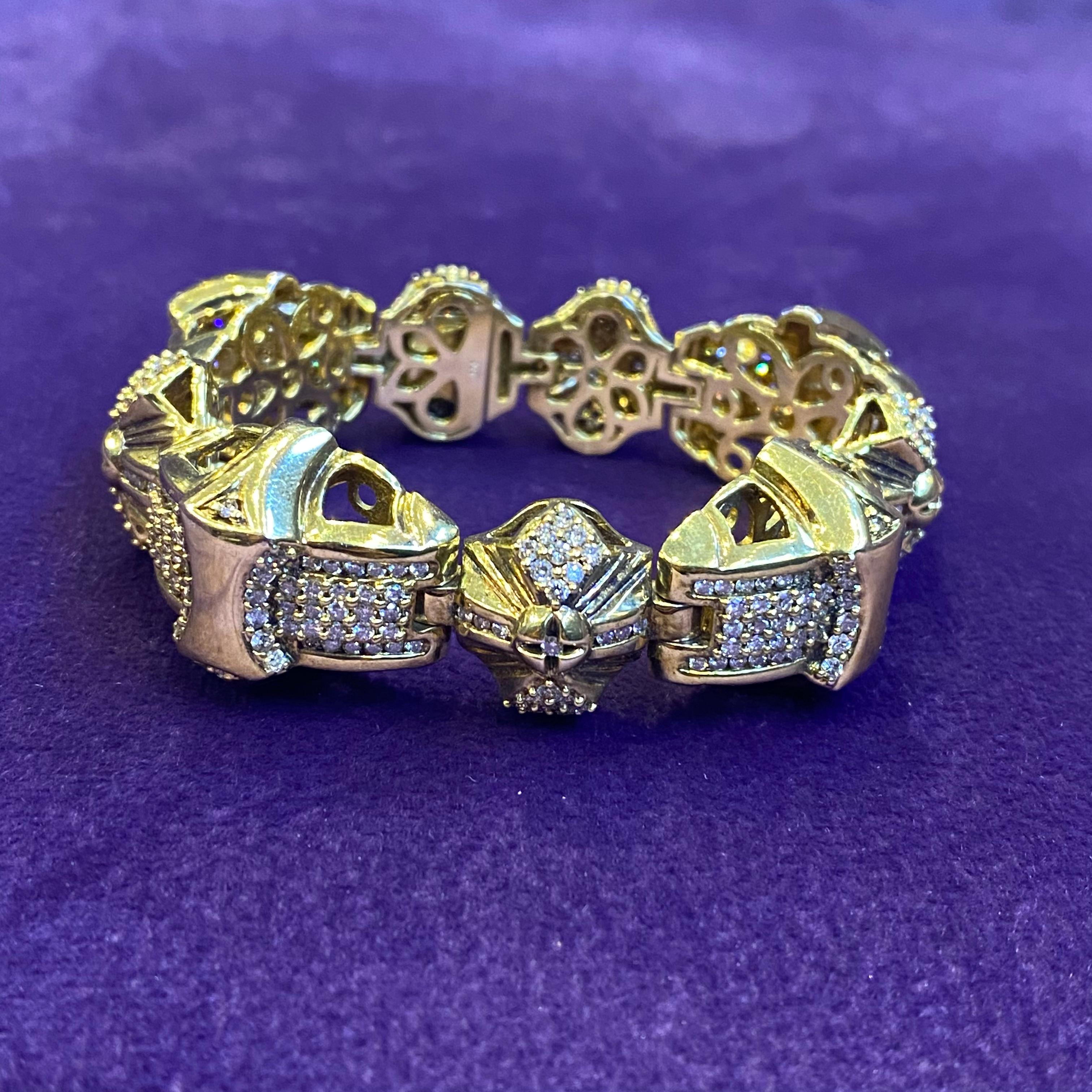 men's 14k gold bracelet with diamonds