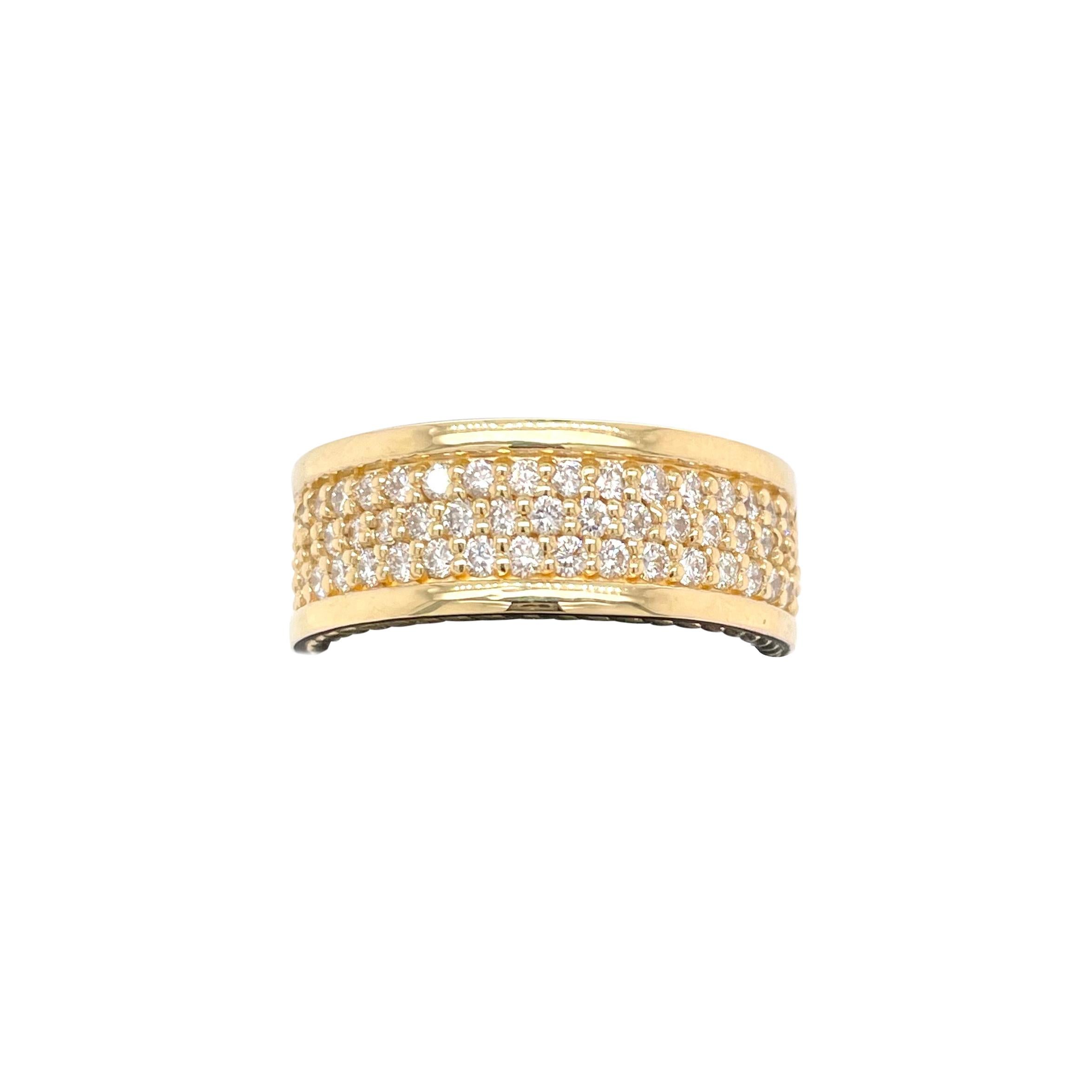 H. Stern Wide Yellow Gold Diamond Pave Band Ring at 1stDibs | yellow ...