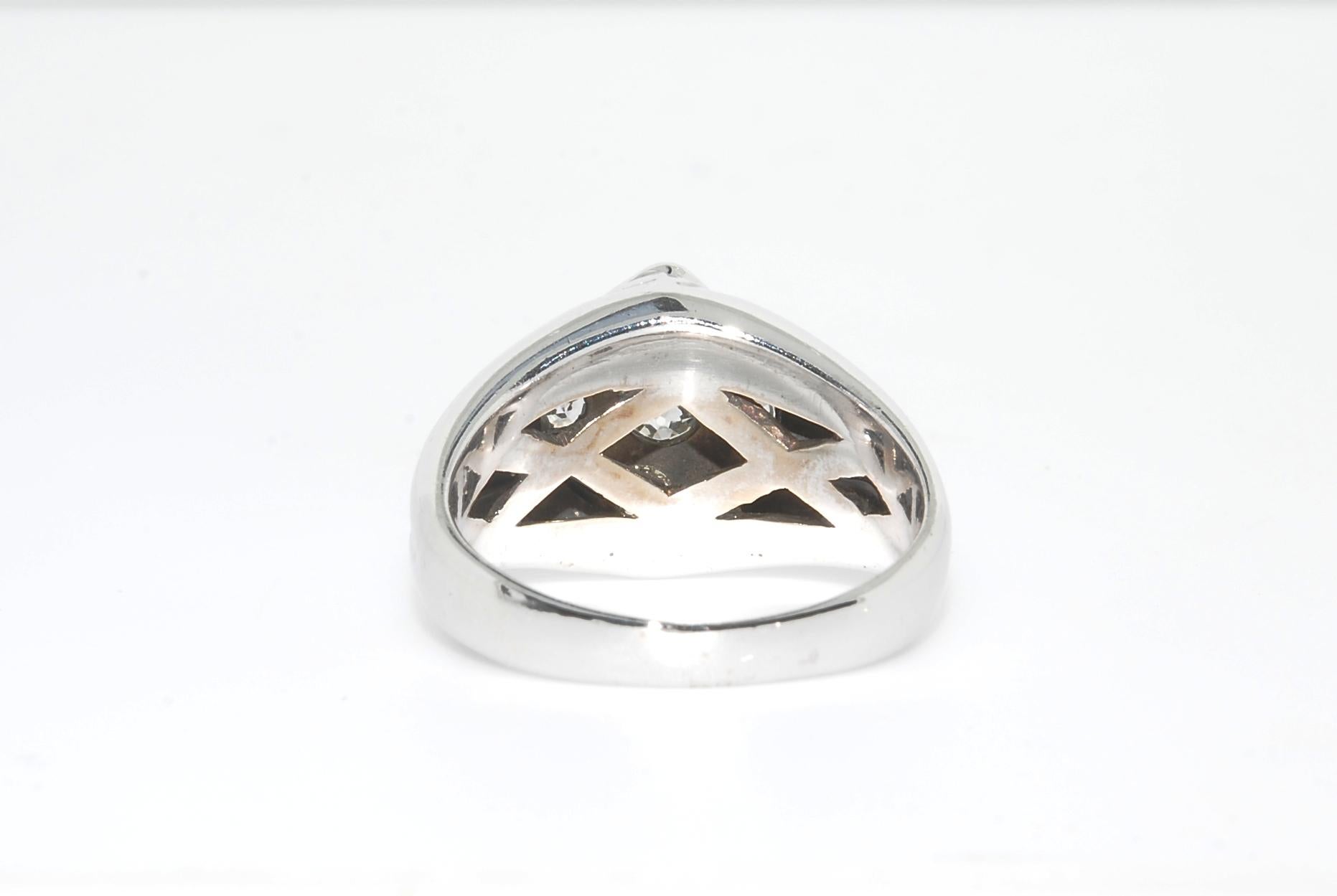 white gold pinky ring mens