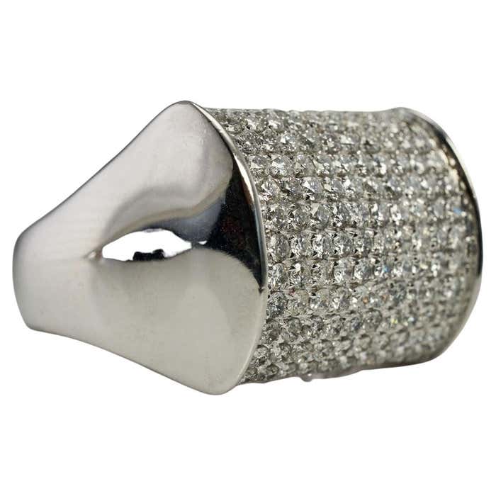 Mens Diamond Ring 14K Gold Band Joe Rodeo 2.01 TDW For Sale at 1stDibs ...