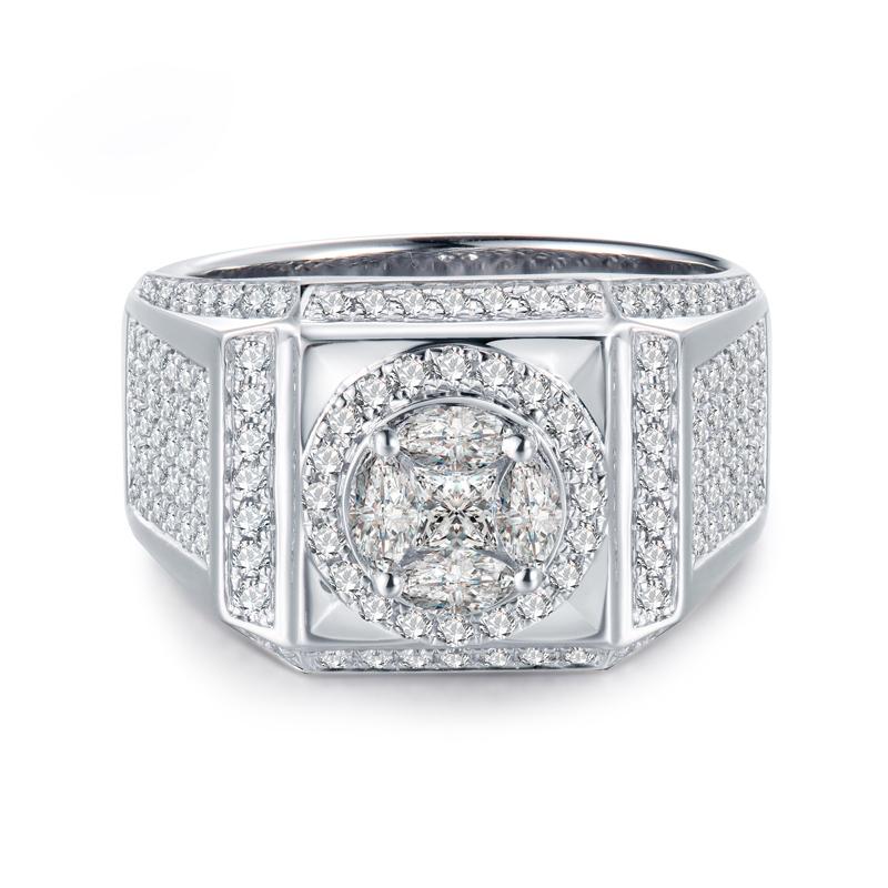 
Mens Diamond Ring  with  a sparkling 143 Diamonds set in 18k white gold . You can have any like this custom made too and its a ideal gift.

If you need a different size let us know 

Natural Diamonds
Carat Weight:0.18ct
Cut: Princess cut
Clarity: