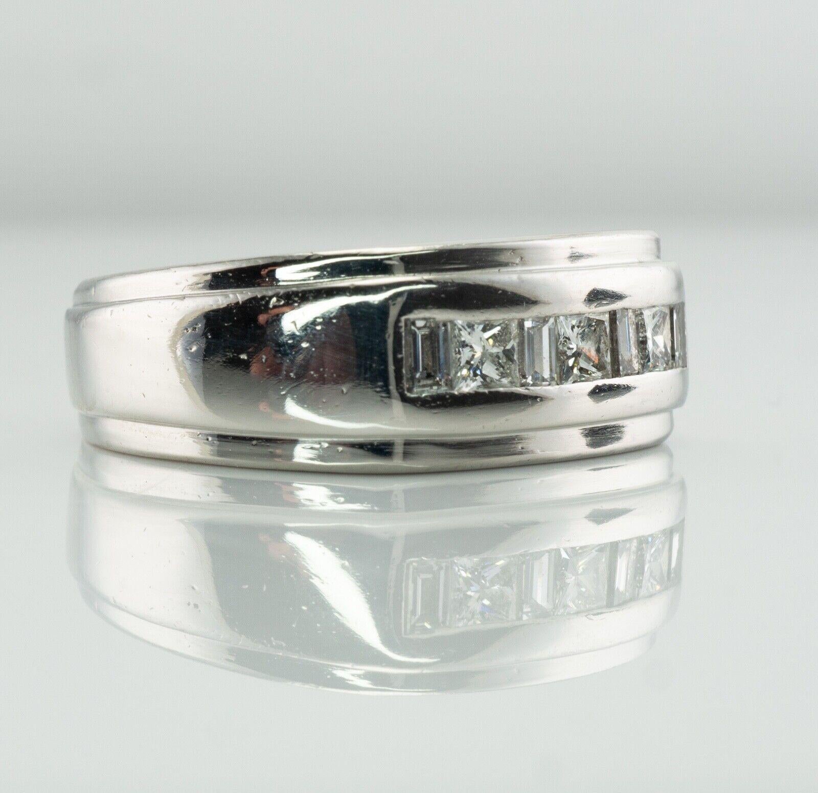 mens wedding ring with baguettes