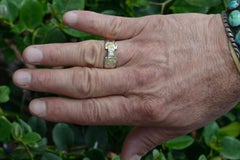 Men’s Diamond Ring Cartier Inspired Art Deco Wedding Band Solitaire