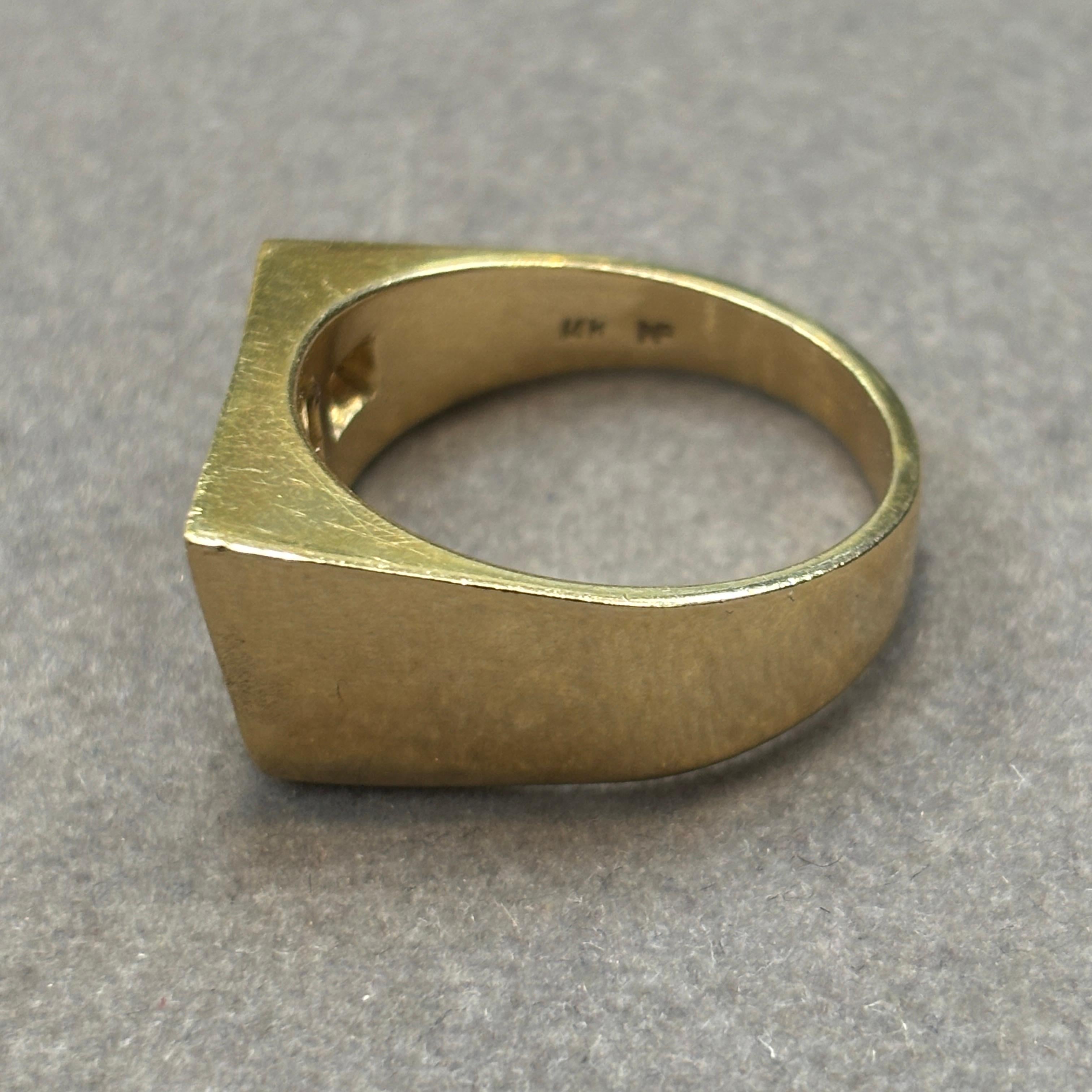 Anello con diamante da uomo In condizioni ottime in vendita a New York, NY