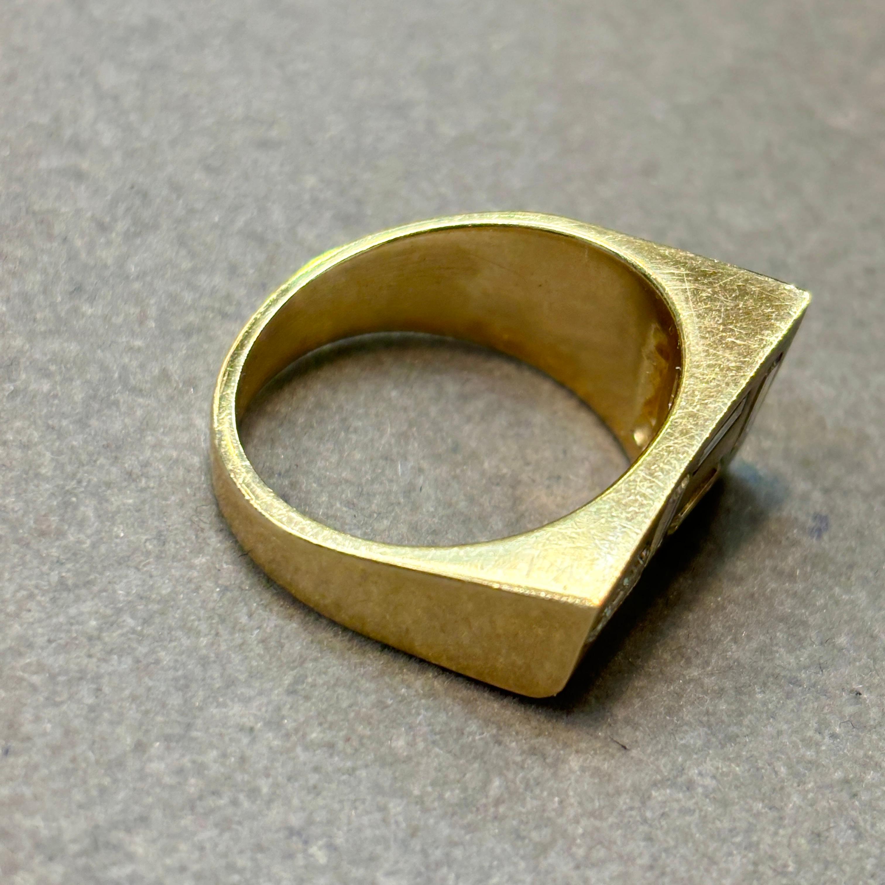 Uomo Anello con diamante da uomo in vendita