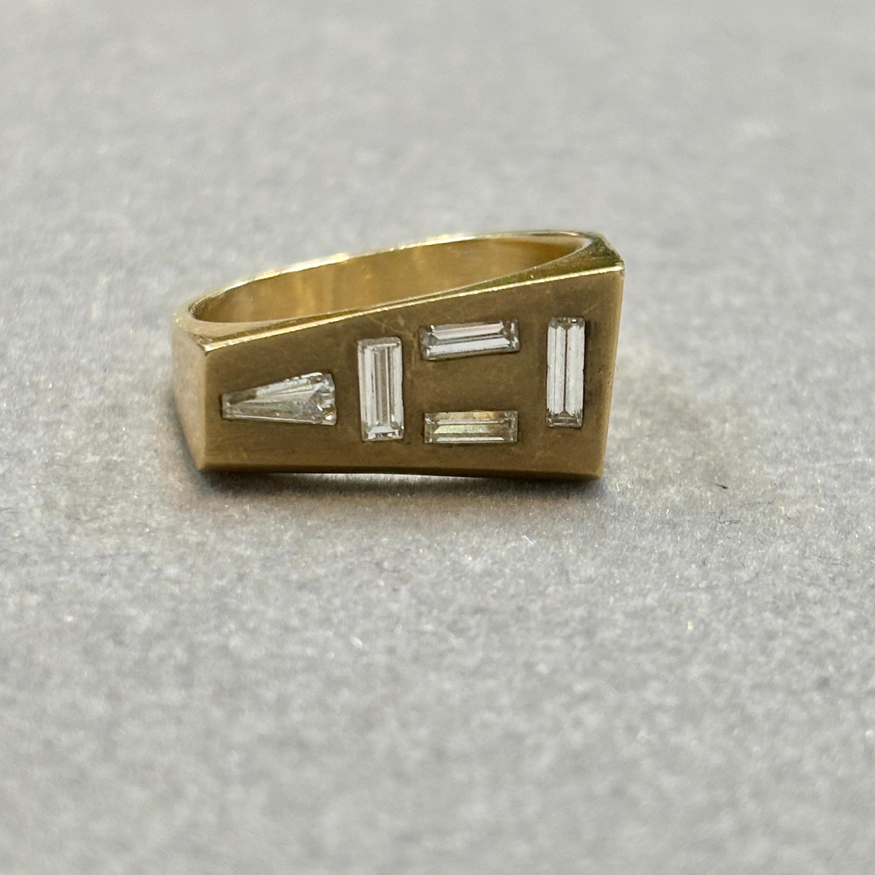 Anello con diamante da uomo in vendita 1