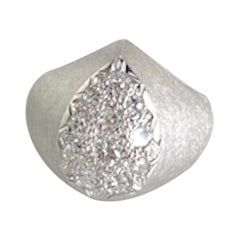 Men's Diamond Ring Pear Shape Cluster 1/2 Carat Heavy 14 Karat Gold 15.10 Grams