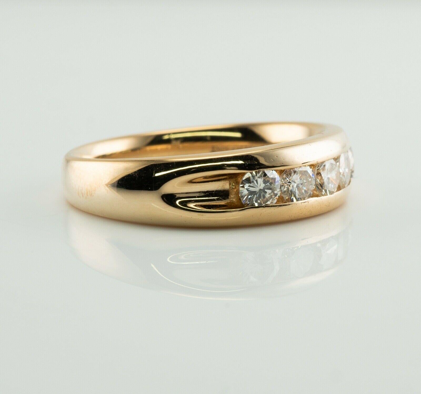 Alliance vintage en or 14 carats avec diamants pour hommes en vente 2