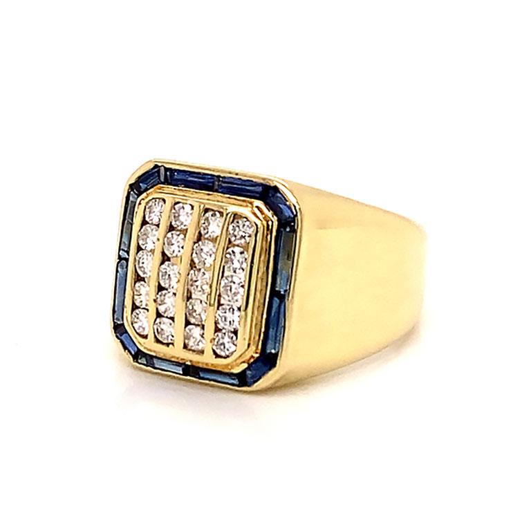 mens sapphire pinky ring