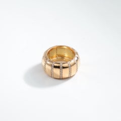 0.5ct Round Diamond Unisex Wedding Band in 18K Yellow Gold – Art Deco Elegance