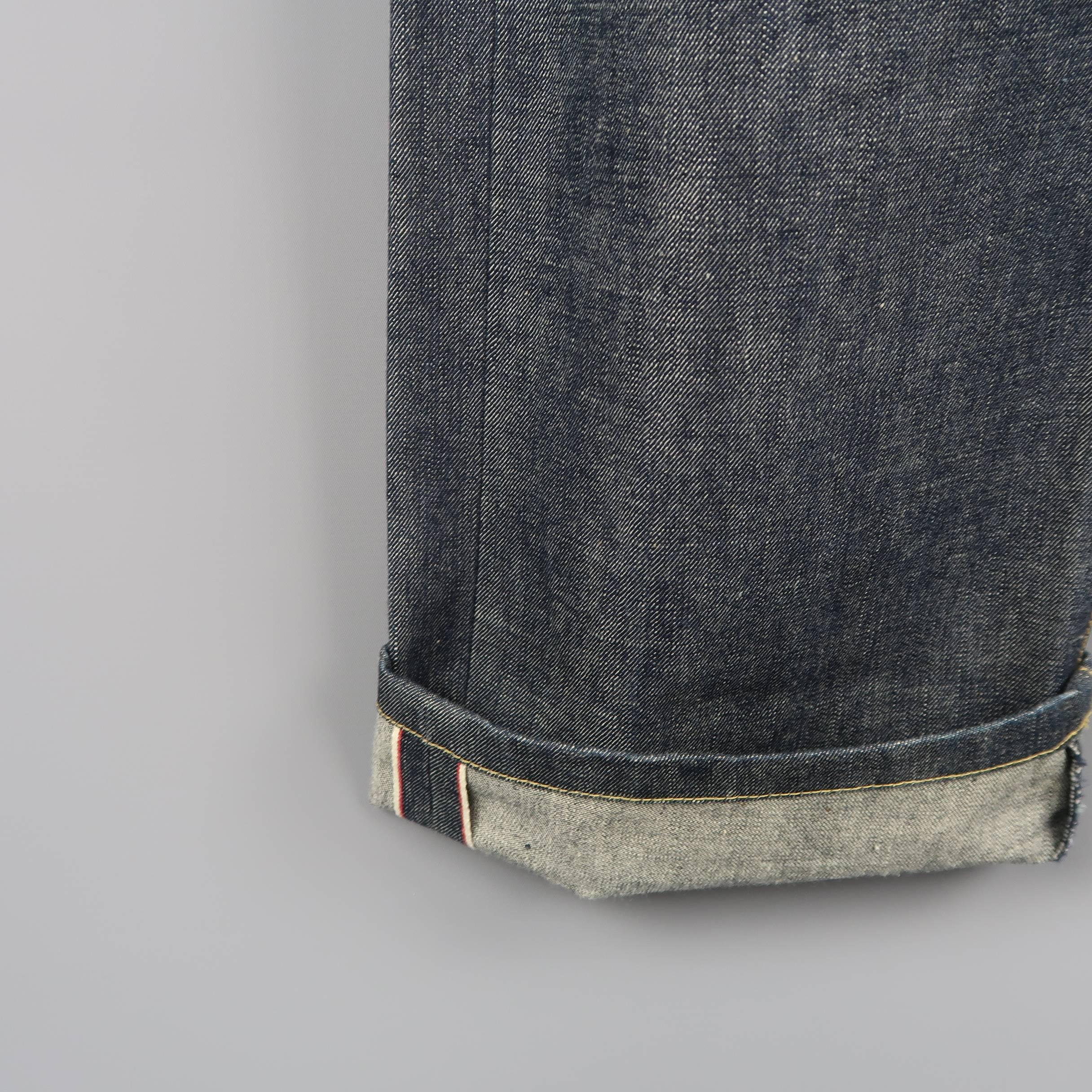 wide leg selvedge jeans