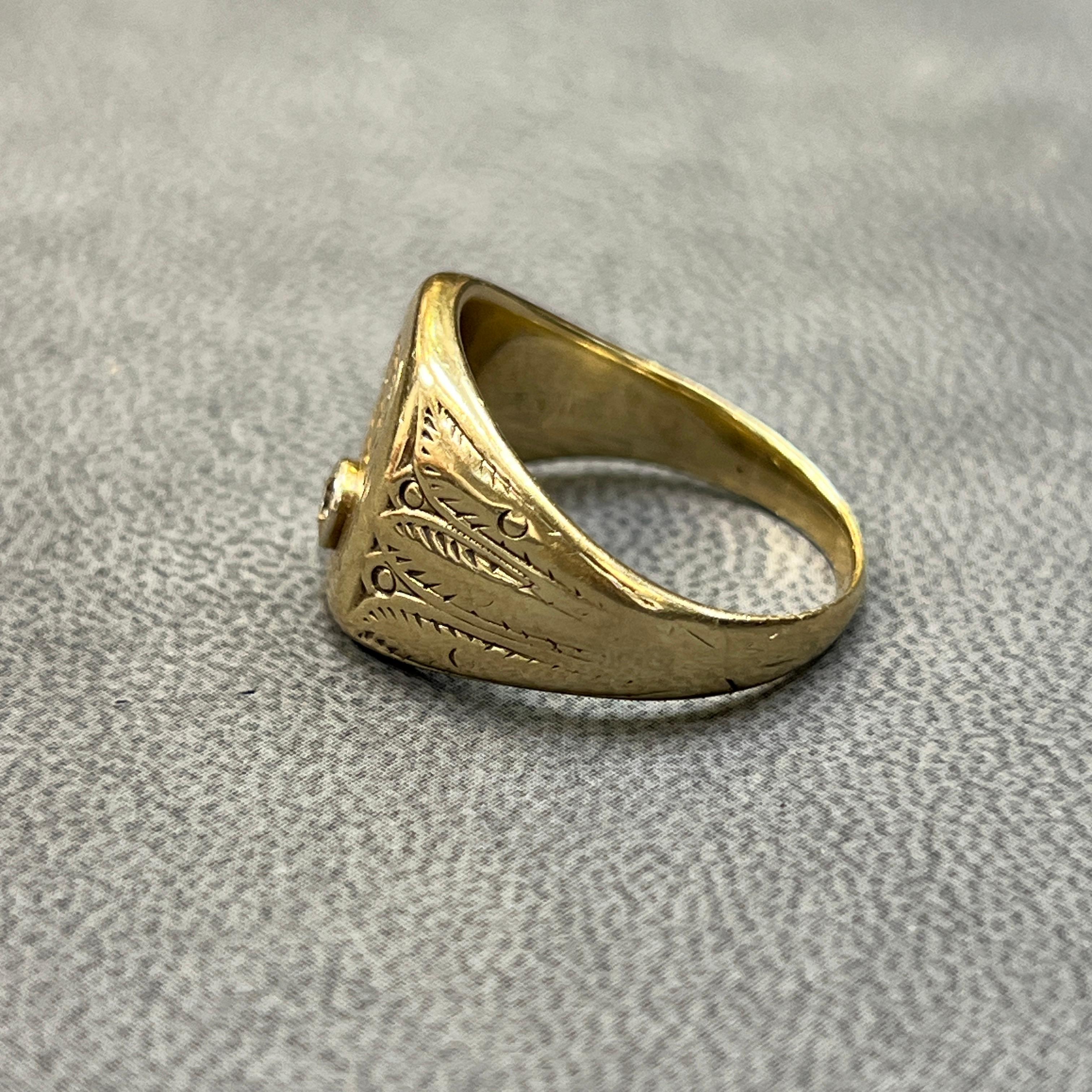 Herren Dollarzeichen Diamantring für Damen oder Herren im Angebot