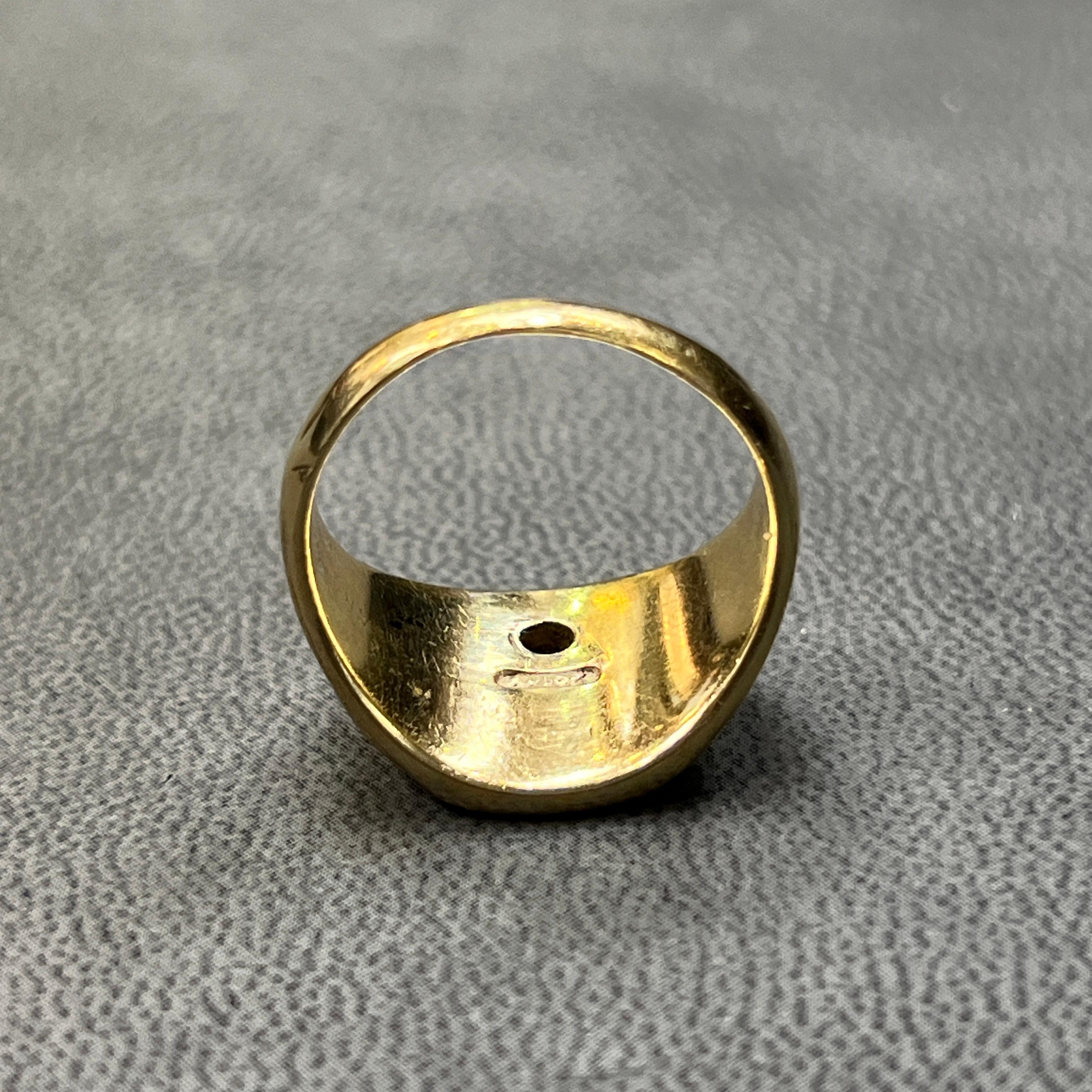 Herren Dollarzeichen Diamantring im Angebot 2