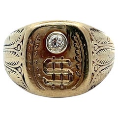 Men's Dollar Sign Diamond Ring