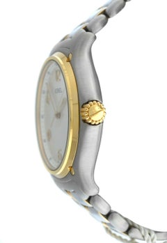 Men's Ebel 1911 Date 1187241 16665P Gold and Steel Quartz Date Watch