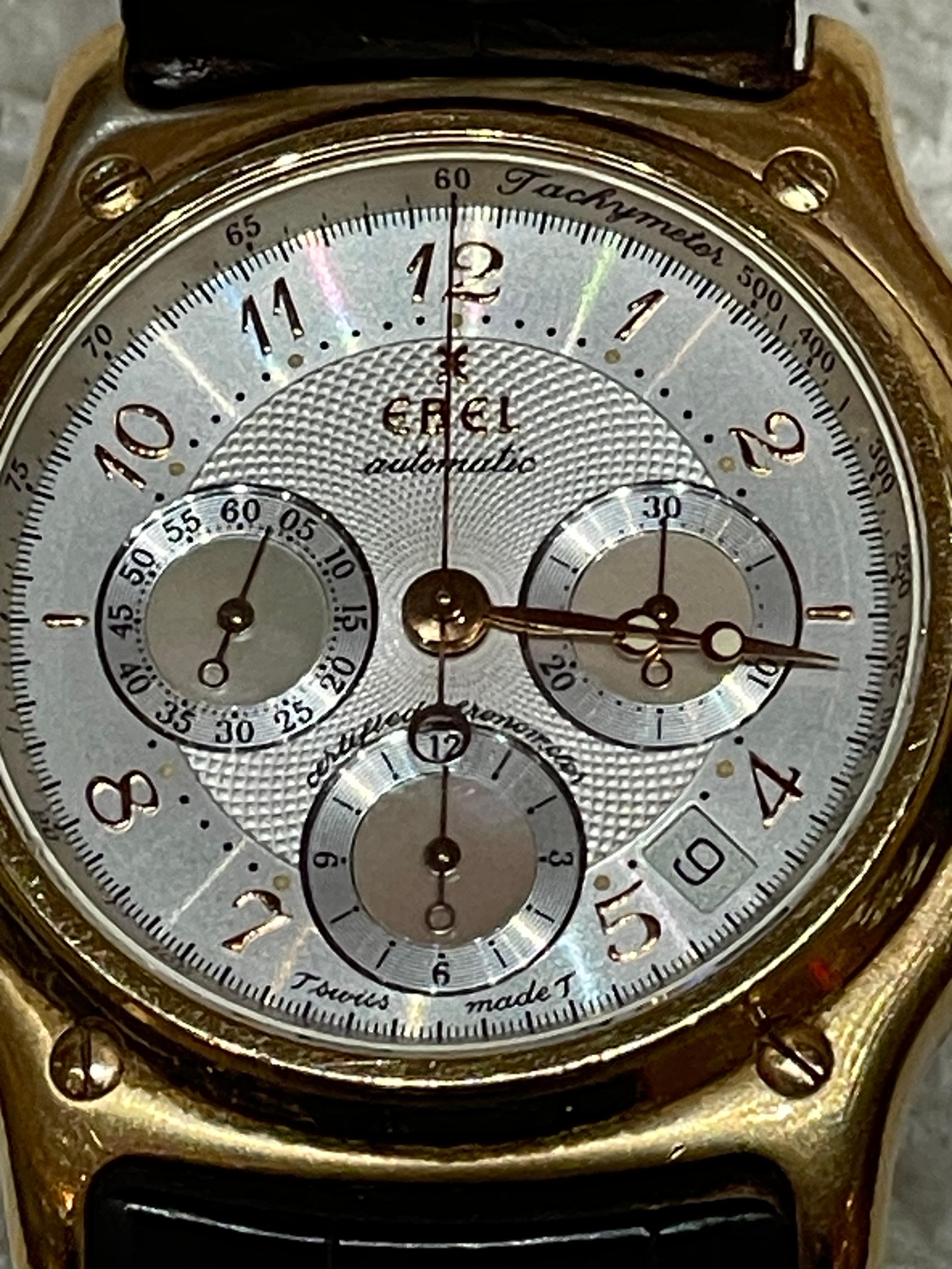 Men's EBEL Wristwatch 1911 Le Modulor Chronograph E5137240, 18kt Rose Gold 5