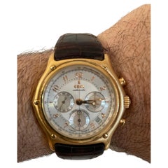Vintage Men's EBEL Wristwatch 1911 Le Modulor Chronograph E5137240, 18kt Rose Gold
