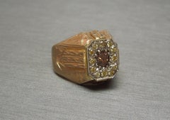 Men's Egyptian Volcanic Diamond Pyramid Ring