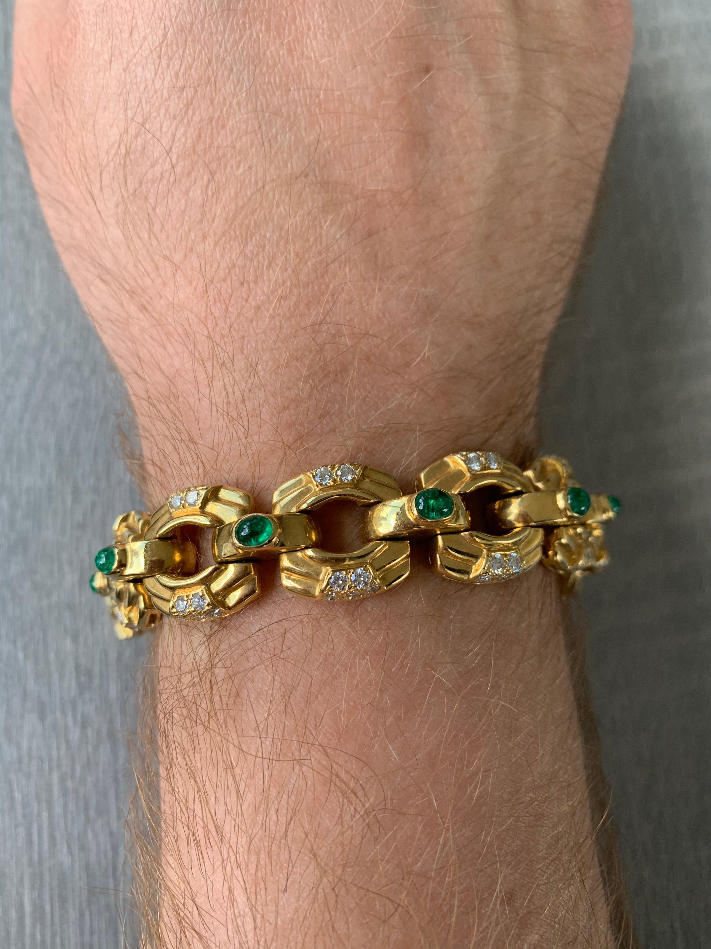 mens emerald tennis bracelet