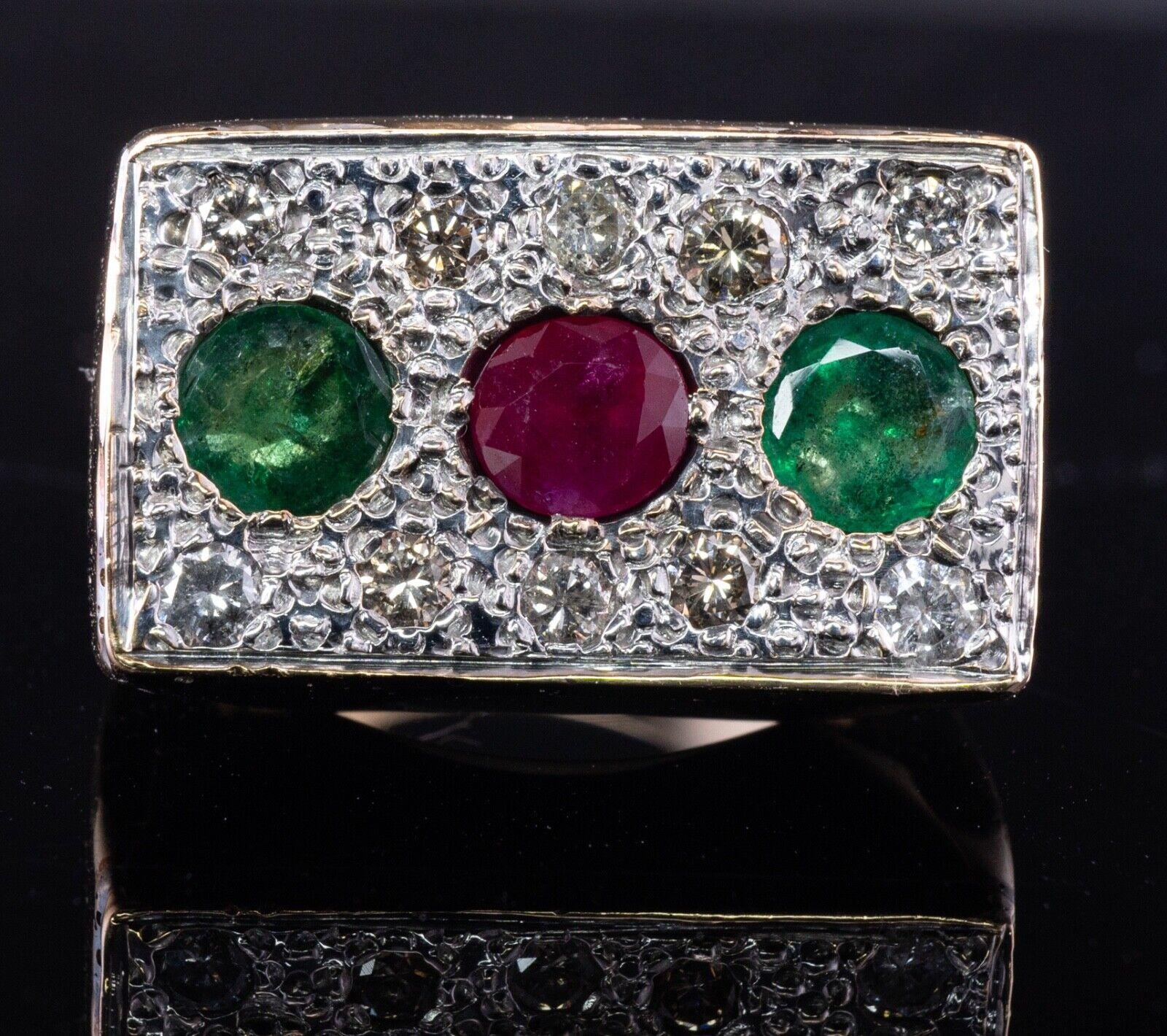 vintage mens emerald ring