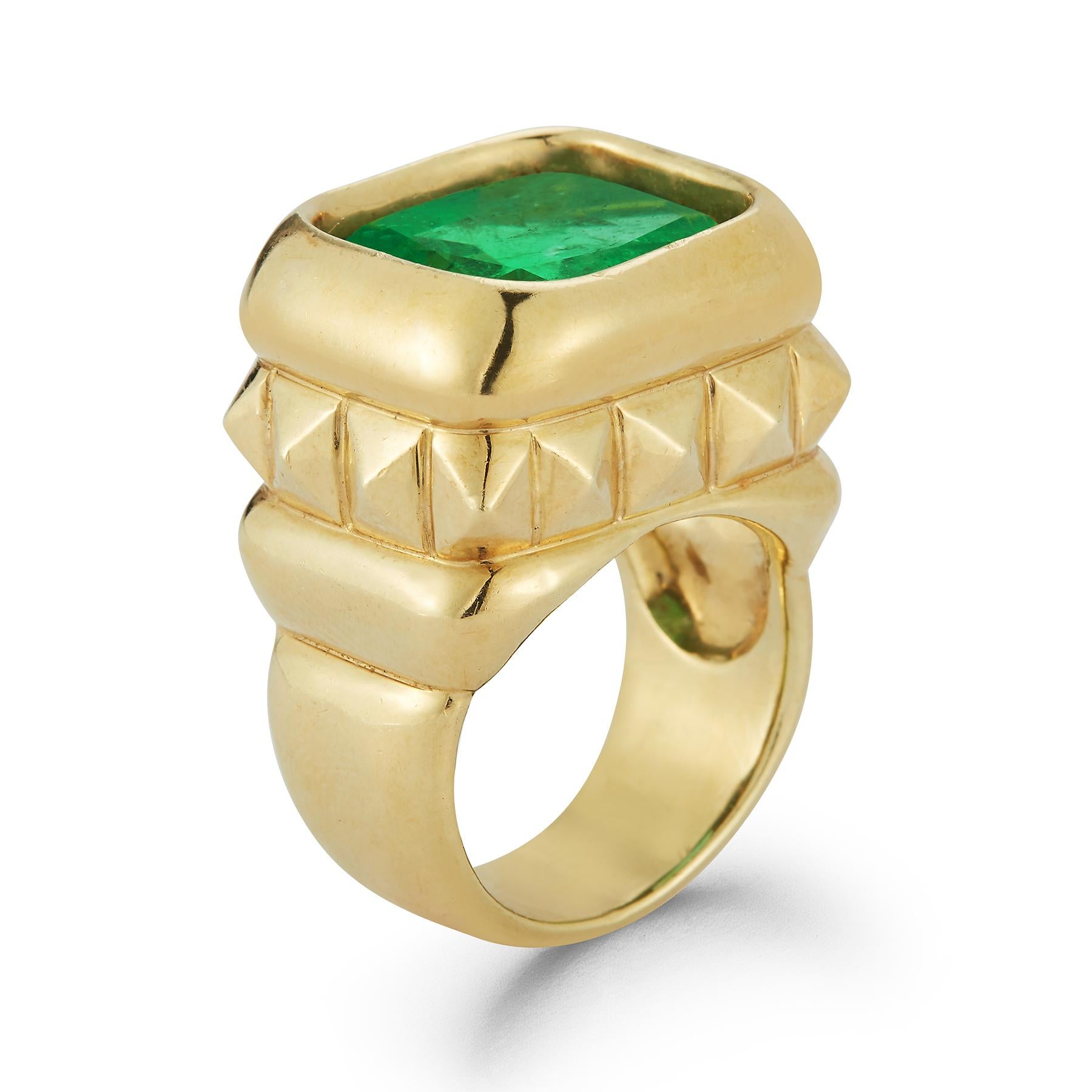 emerald gold ring men