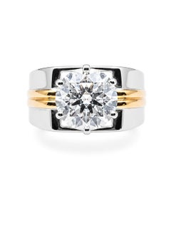 Men's Engagement Ring 925 Sterling Silver Moissanite Solitaire Ring Promise Ring