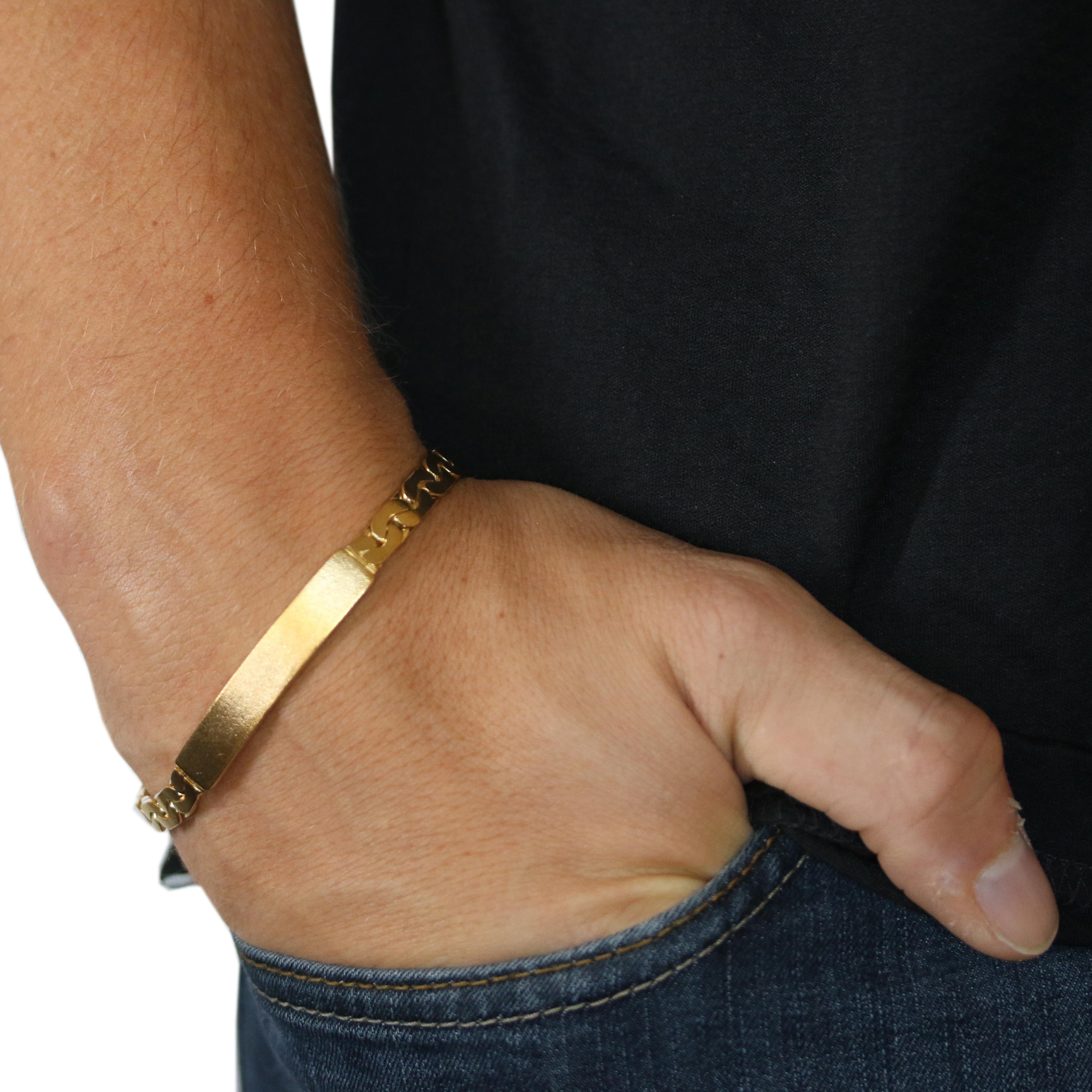 18k gold medical alert bracelet