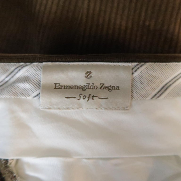 Men's ERMENEGILDO ZEGNA Size 31 Brown Corduroy Dress Pants at 1stDibs ...