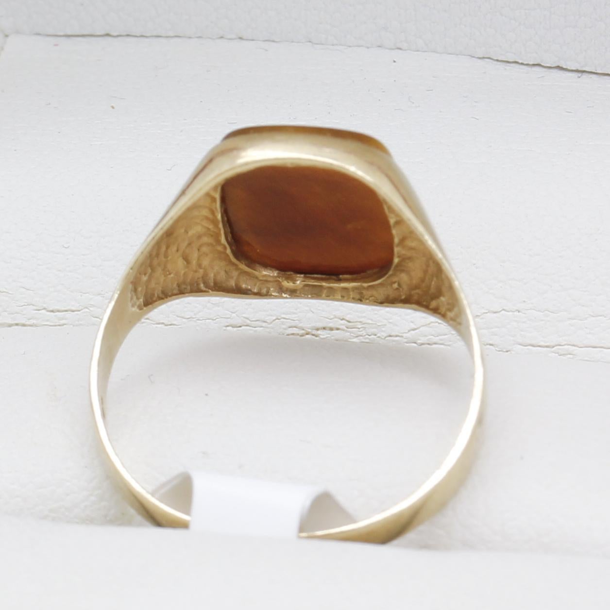 Women's Men's Estate Yellow Gold Signet Ring