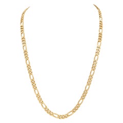 Vintage Men's Figaro yellow gold chain