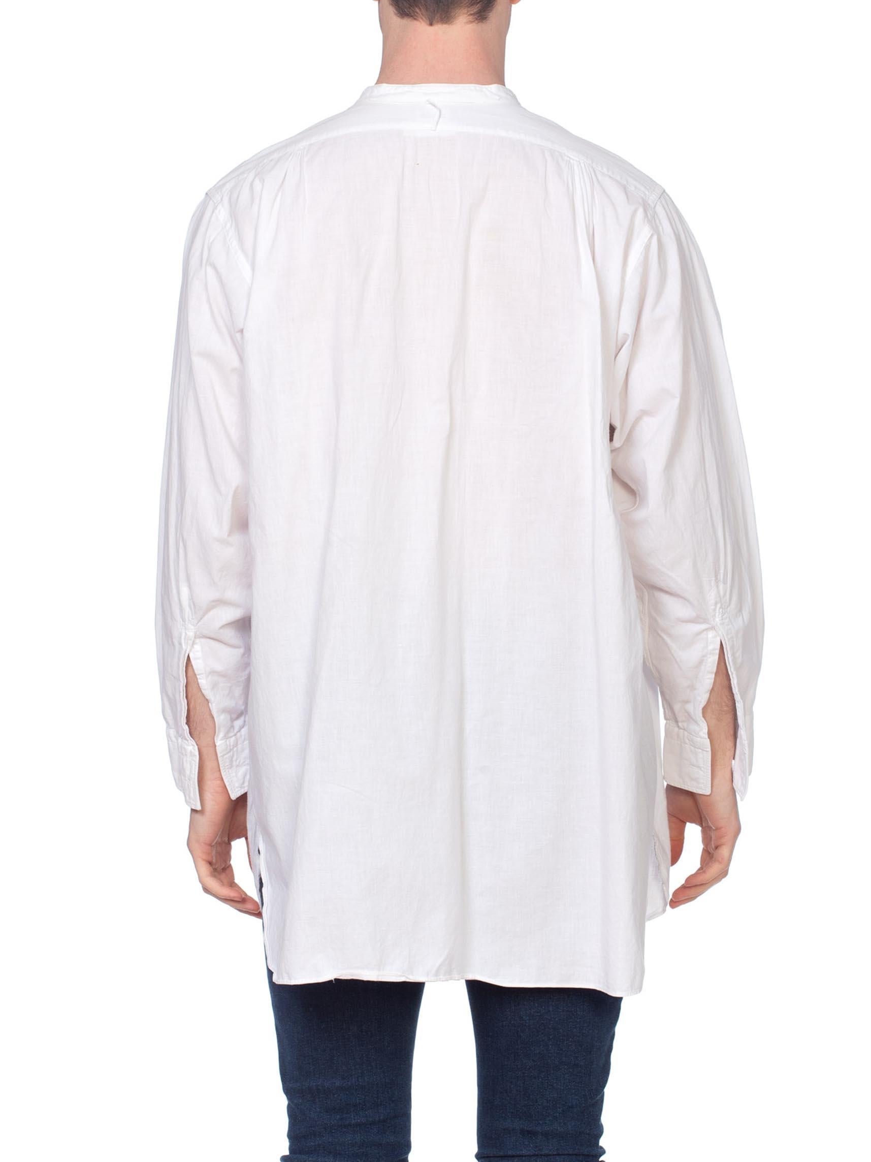 1900S White Cotton Men's Formal Bib Front Shirt By Arrow For Sale 1