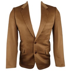 Men
s GEORGE REPINEC 36 Tan Wool Blend Notch Lapel Single Breasted Sport Coat