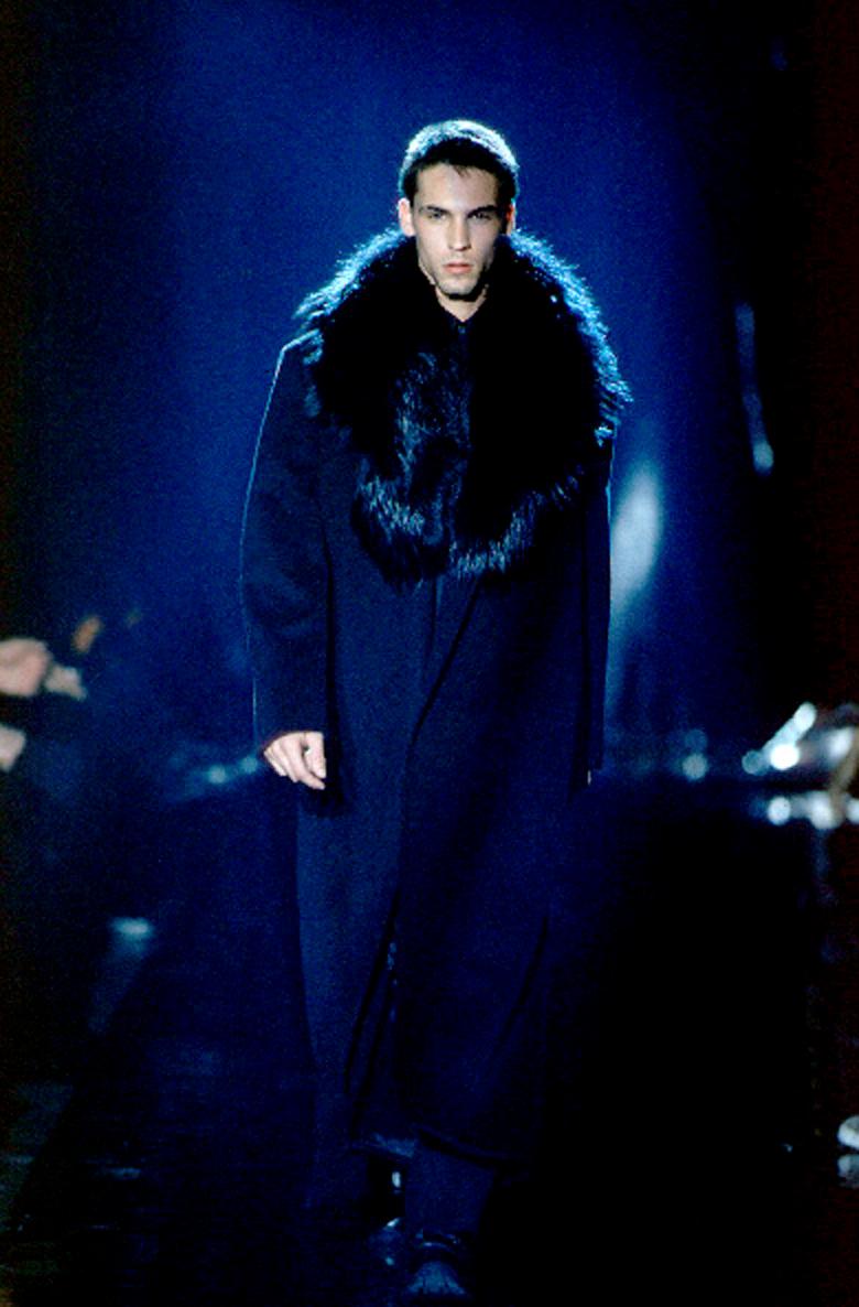men's cashmere coat with fur collar