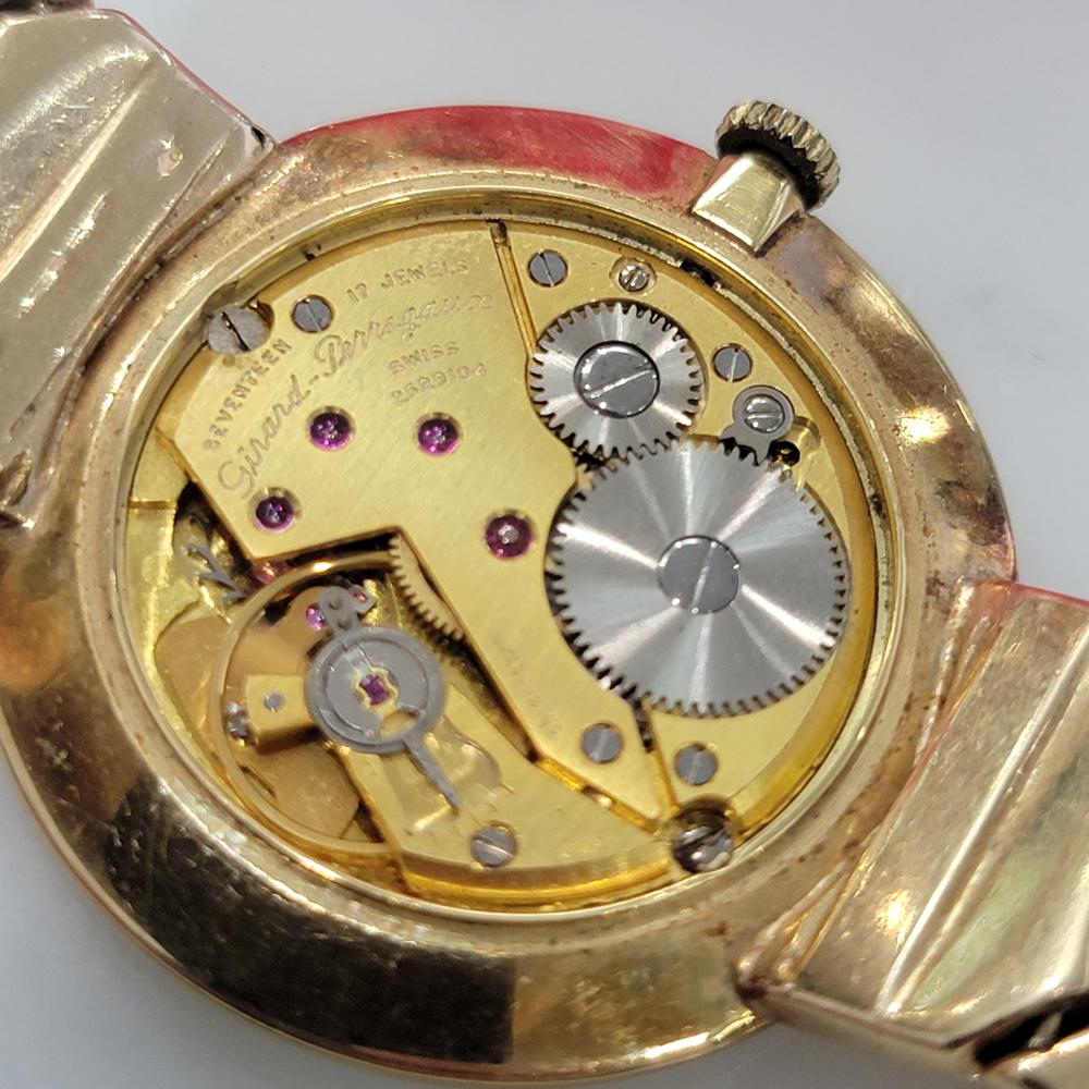 Herren Girard Perregaux 14k Gold Handaufzugs-Uhr 1960er Jahre Original JM11 6