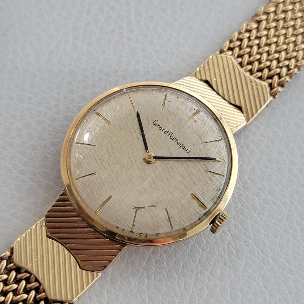 Herren Girard Perregaux 14k Gold Handaufzugs-Uhr 1960er Jahre Original JM11 im Zustand „Hervorragend“ in Beverly Hills, CA