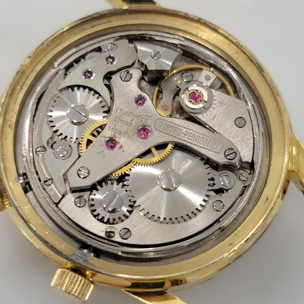 Herren Girard Perregaux 35mm Goldfarbene Alarmuhr mit Handaufzug 1960er Jahre RA469 8