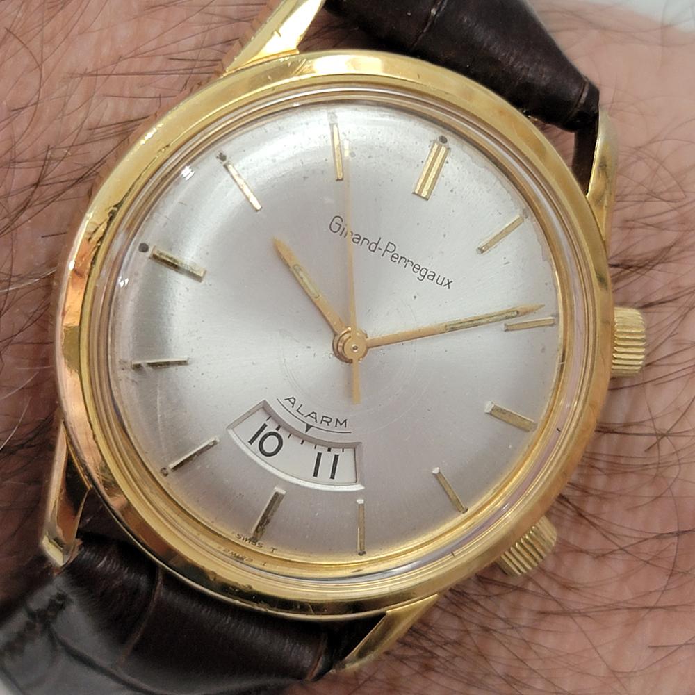 Herren Girard Perregaux 35mm Goldfarbene Alarmuhr mit Handaufzug 1960er Jahre RA469 10