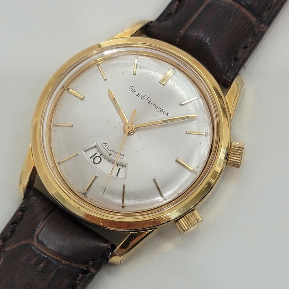 Herren Girard Perregaux 35mm Goldfarbene Alarmuhr mit Handaufzug 1960er Jahre RA469 1