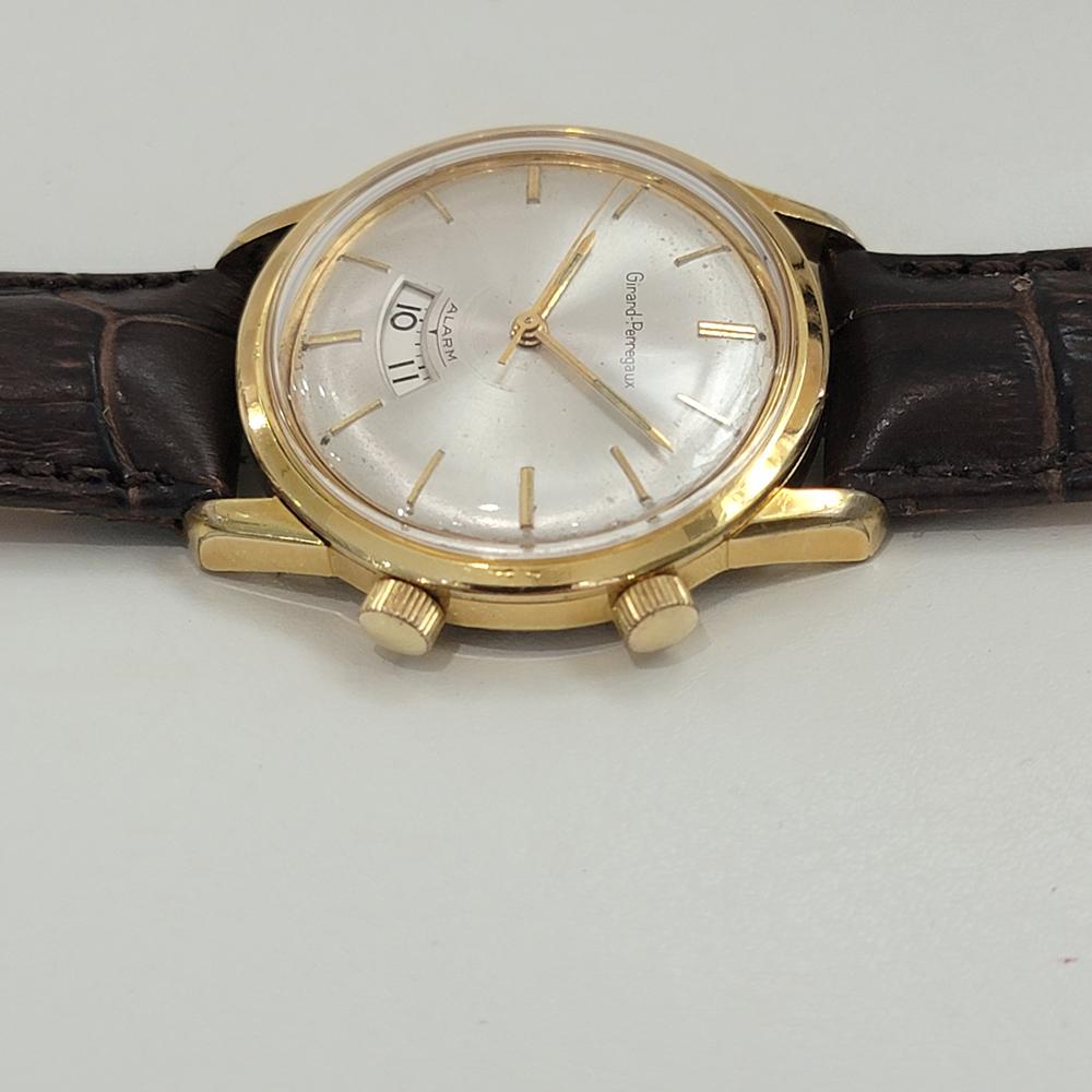 Herren Girard Perregaux 35mm Goldfarbene Alarmuhr mit Handaufzug 1960er Jahre RA469 2