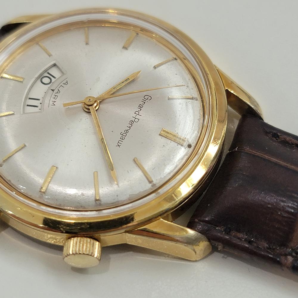 Herren Girard Perregaux 35mm Goldfarbene Alarmuhr mit Handaufzug 1960er Jahre RA469 3