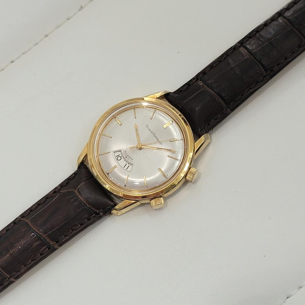 Herren Girard Perregaux 35mm Goldfarbene Alarmuhr mit Handaufzug 1960er Jahre RA469 4