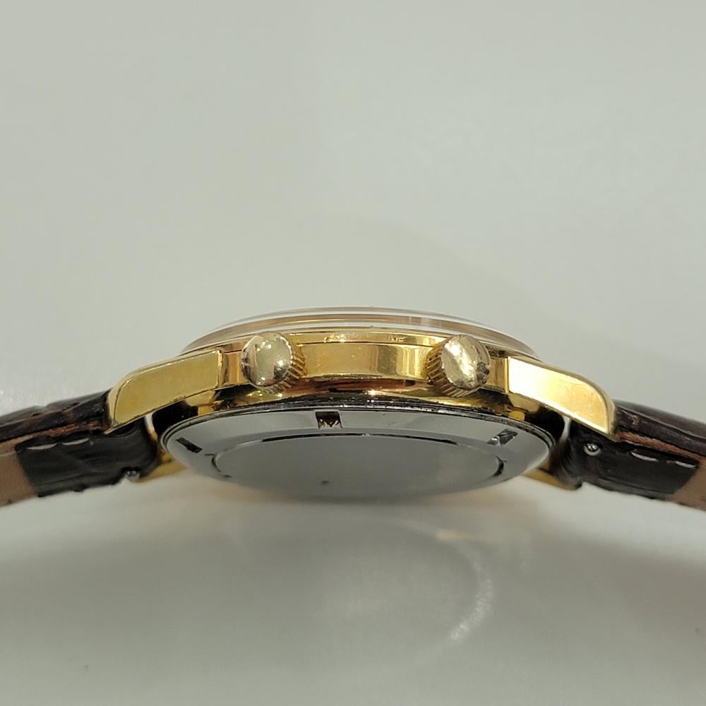 Herren Girard Perregaux 35mm Goldfarbene Alarmuhr mit Handaufzug 1960er Jahre RA469 6