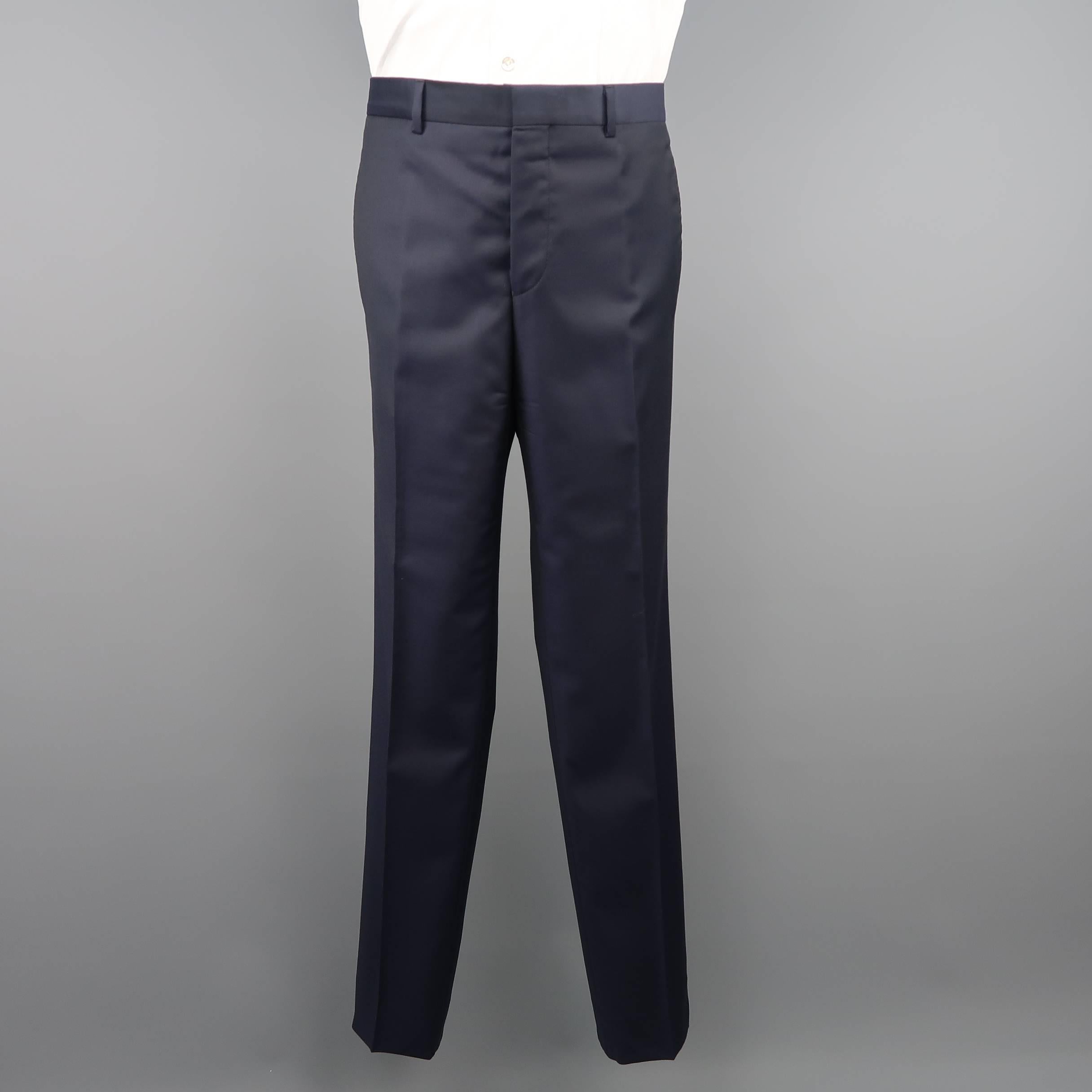 Men's GIVENCHY 40 Short Navy Wool 2 pc Notch Lapel Suit 4