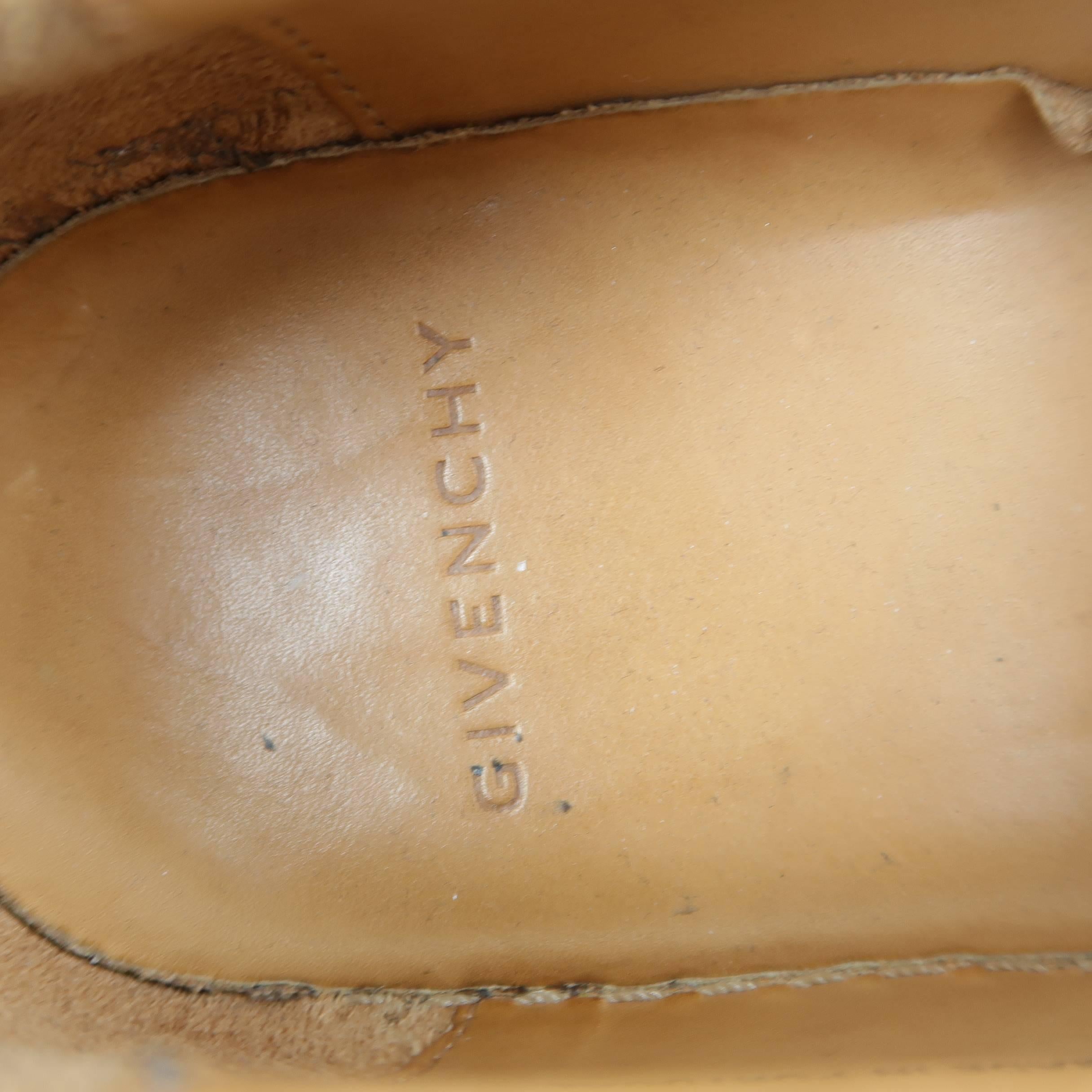 Men's GIVENCHY Size 8 Black Leather HSG Slip On Sneakers 3