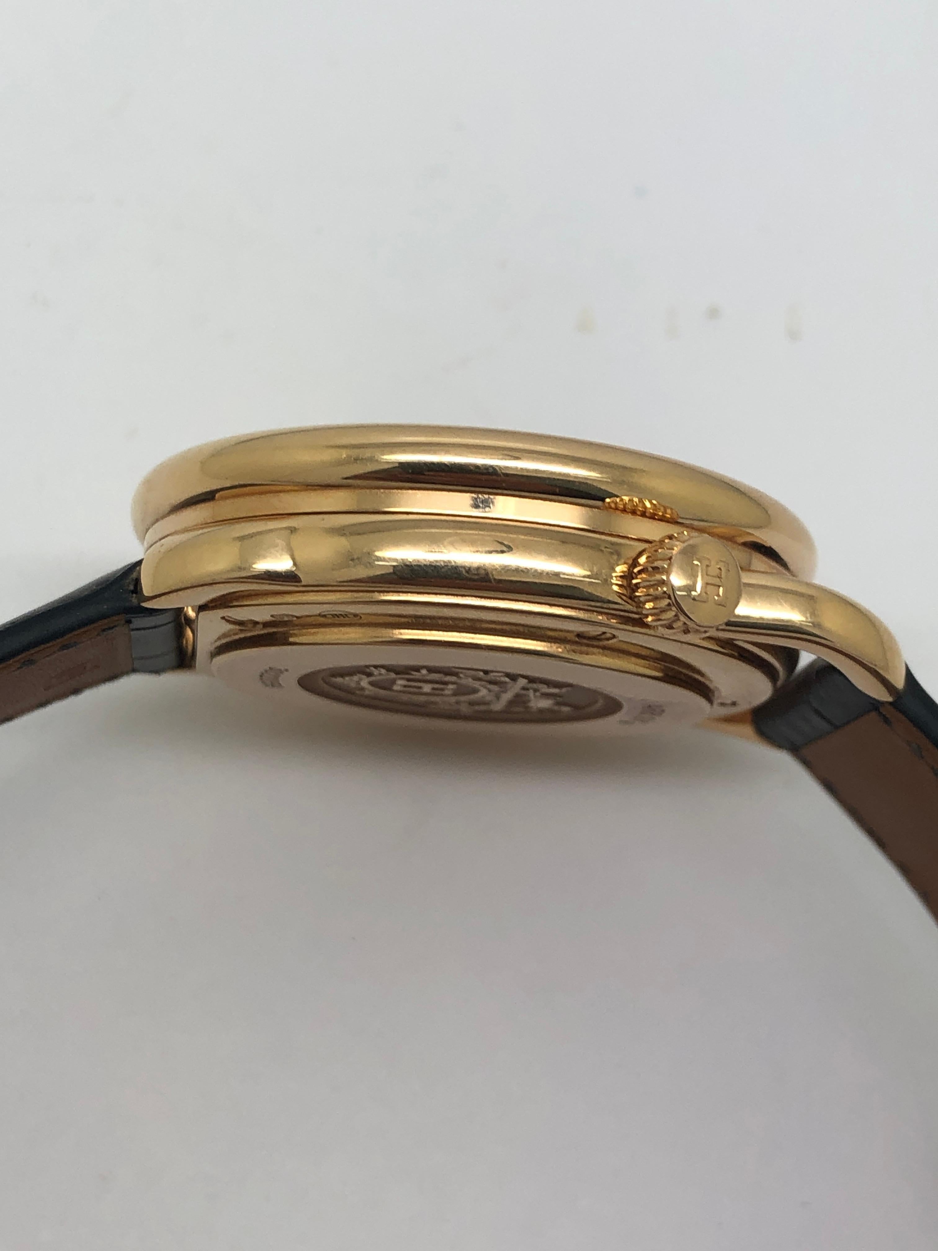 Herren Gold Hermes Uhr Box und Papiere! RARE!! 43mm für Damen oder Herren