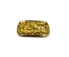 Men’s Gold Nugget Saddle Ring