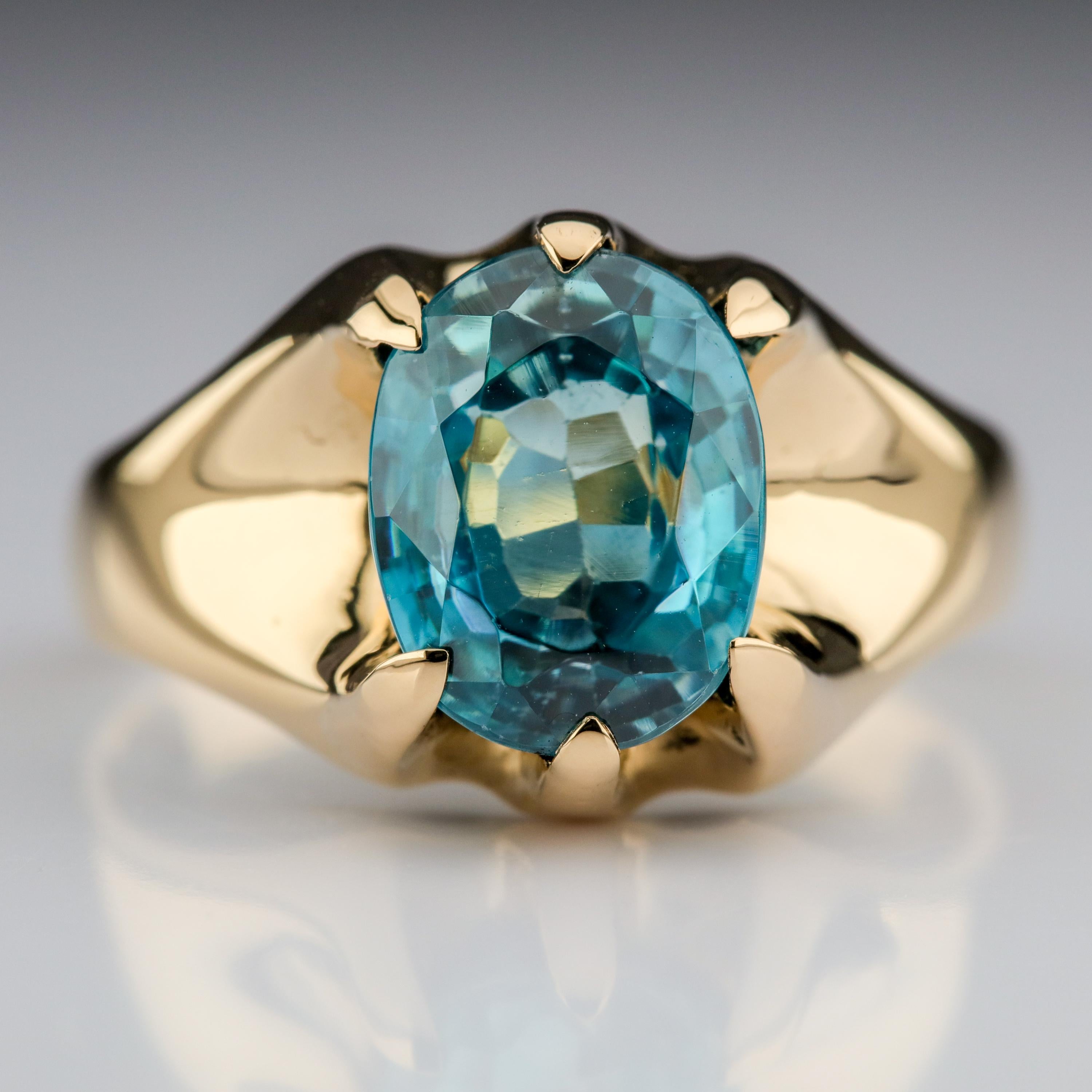 zircon gold ring