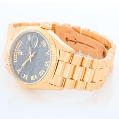 Men's Gold Rolex President Day-Date Watch Ferrite Dial 18238