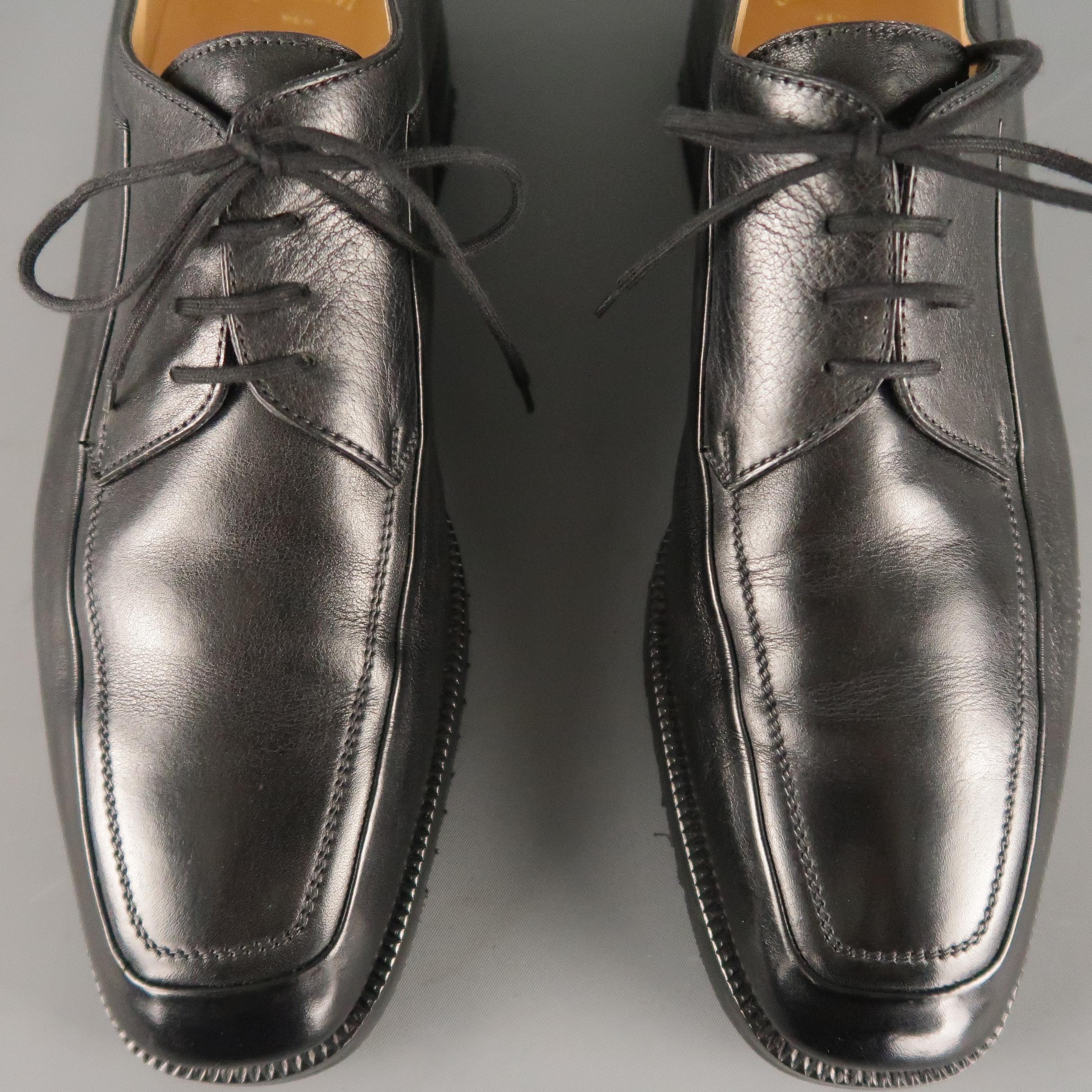 Men's GRAVATI for ARTHUR BEREN Size 9.5 Black Leather Lace Up Shoes In Good Condition In San Francisco, CA